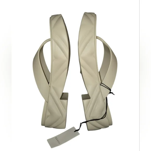 Gucci White Flip Flops - Picture 7 of 10